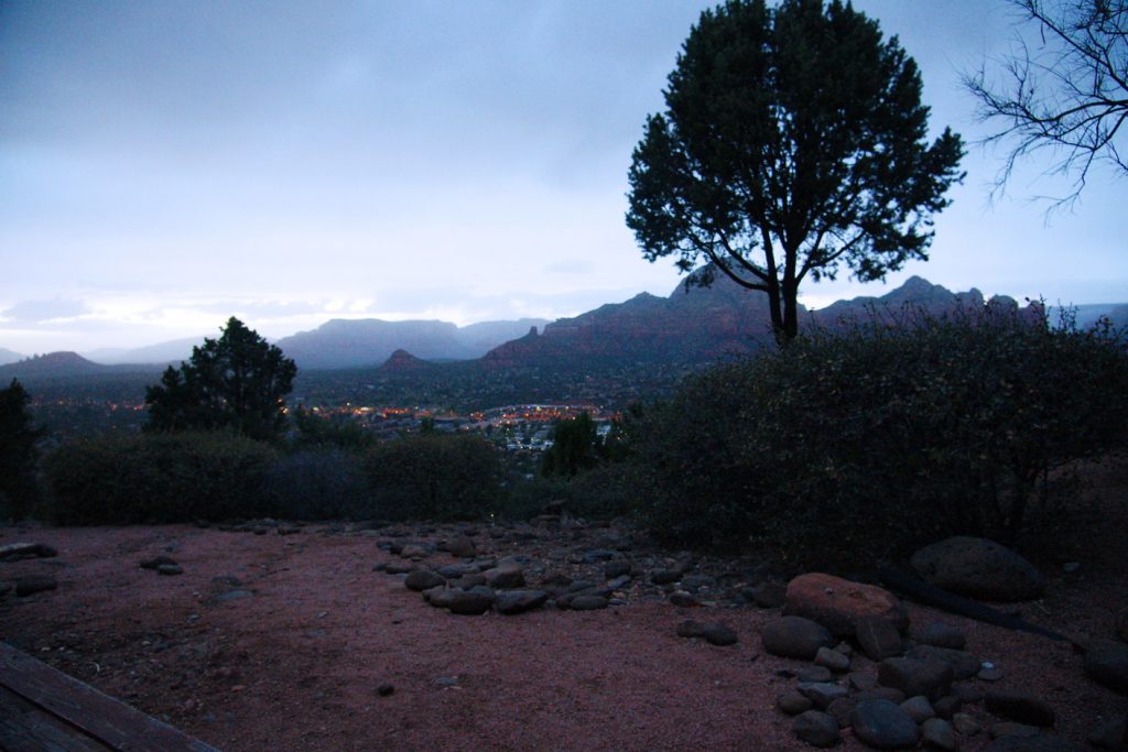 The view from our porch in the evening.