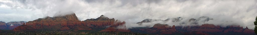 Ominous clouds over Sedona.