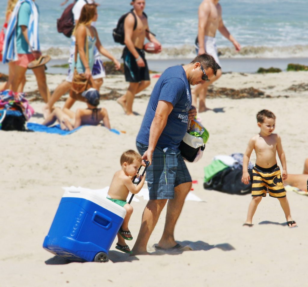 Give your child a ride on a cooler.