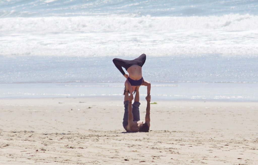 Practice gymnastic exercises.