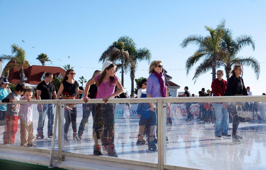 Ice Skate in Winter at Hotel del Coronado.