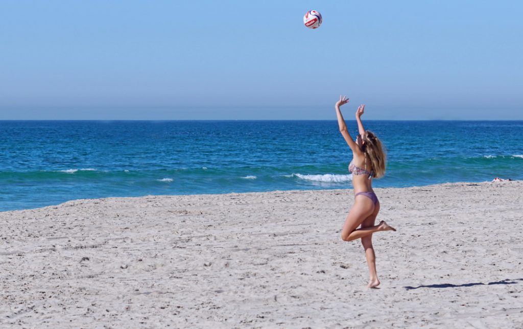 Play volleyball by yourself.