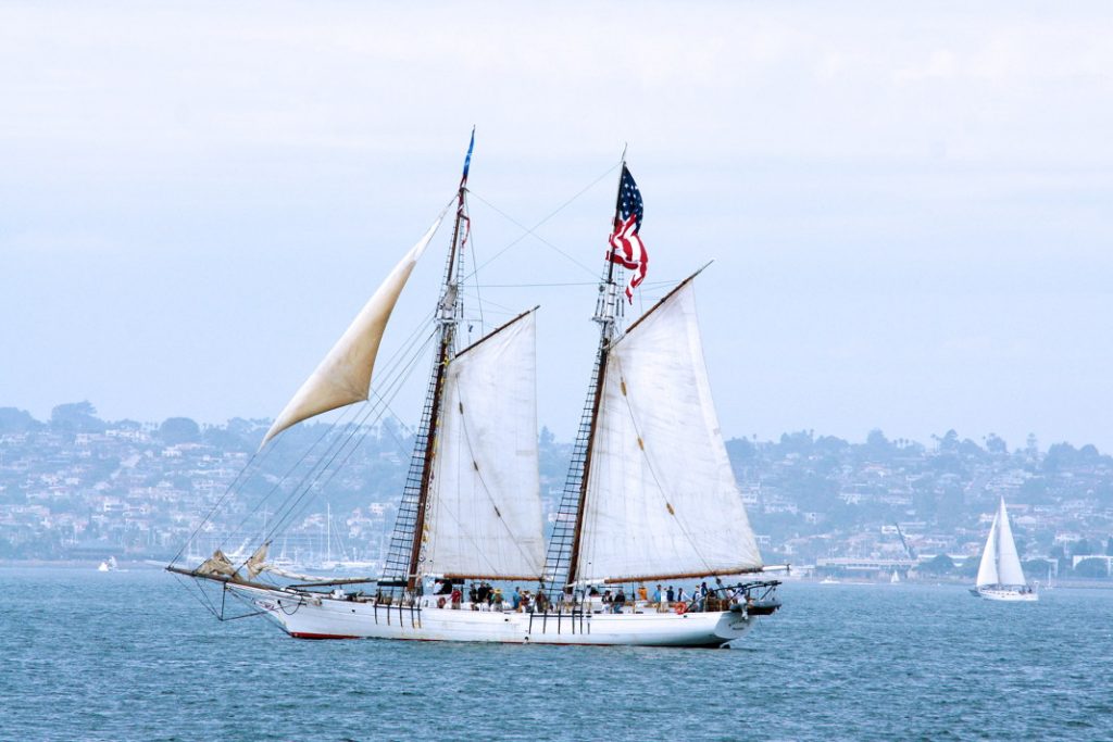 Sail on a schooner.