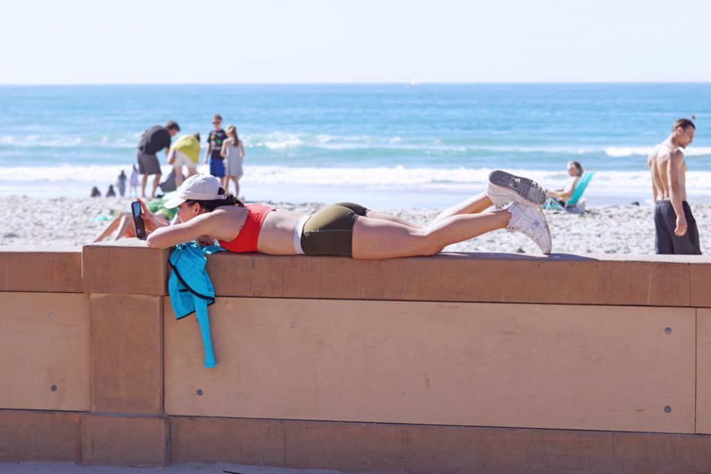 Relax on the sea wall.