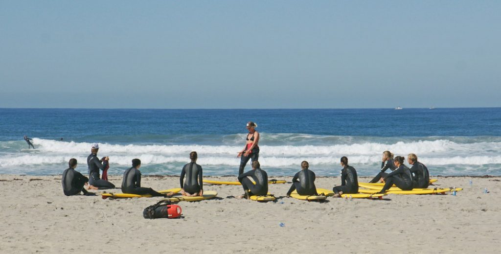 Learn to surf with your friends.