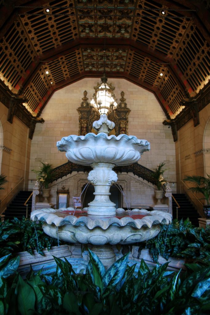 The fountain in the Rendezvous Court.