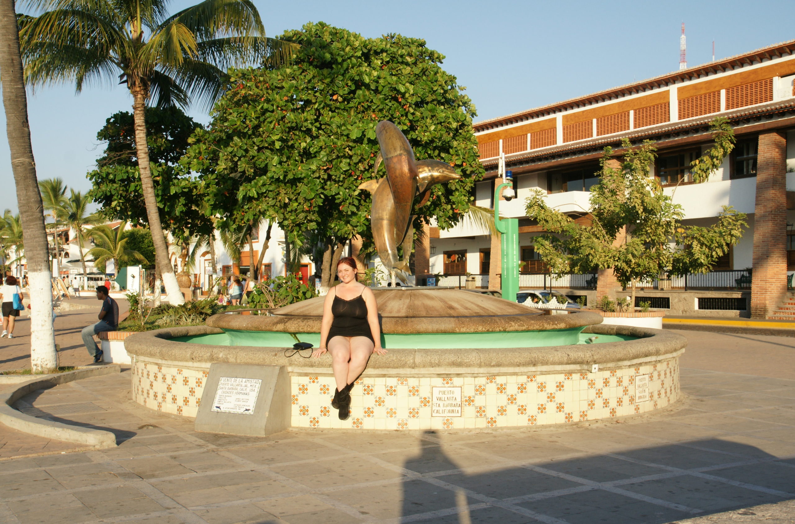 The Friendship Fountain, aka the Dancing Dolphins Fountain.