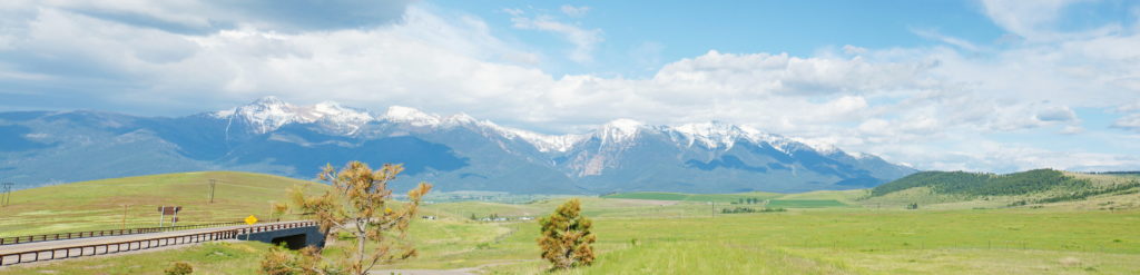 A panorama of Montana east of Missoula, facing east.