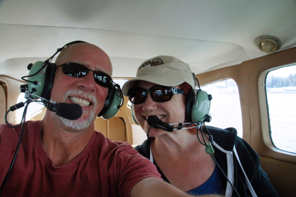 About to take-off in our first seaplane!