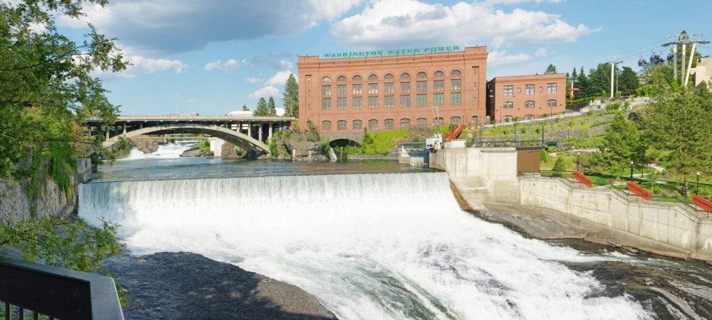 The Post Street bridge as seen from the Monroe Street bridge.