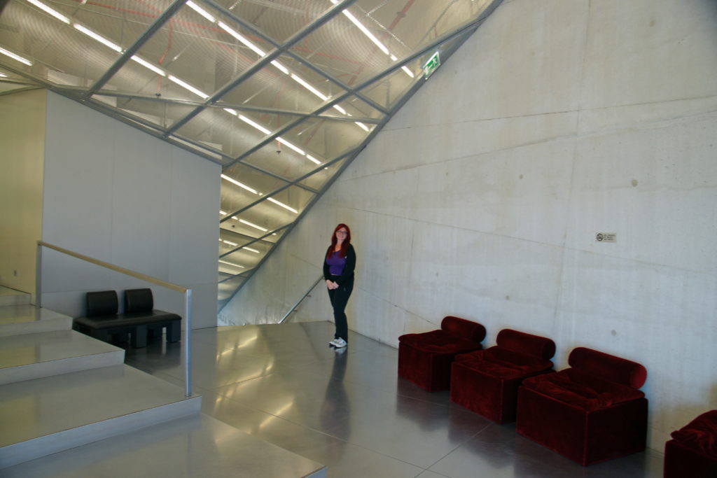 Of course, if the stairwell descends, so must the ceiling.