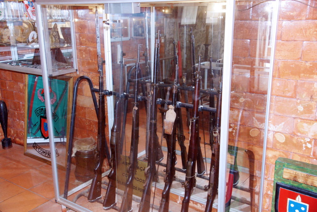 Firearms display at the museum.