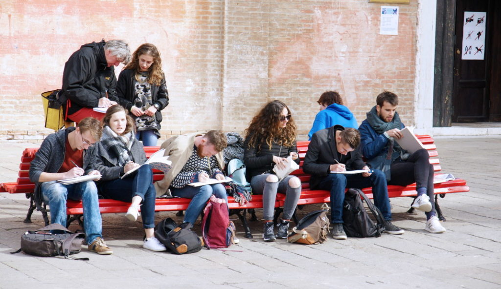 Artists-In-Training in Venice.