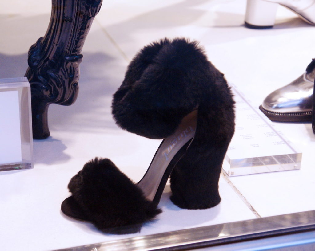 Fur-clad high heels.