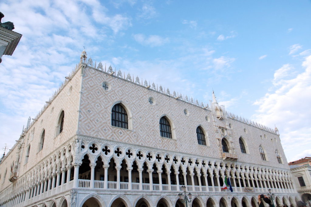 The exterior of Palazzo Ducale in Piazza San Marco, now a museum.