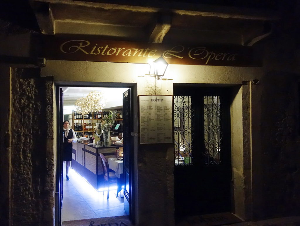 Ristorante L’Opera in Venice, Italy.