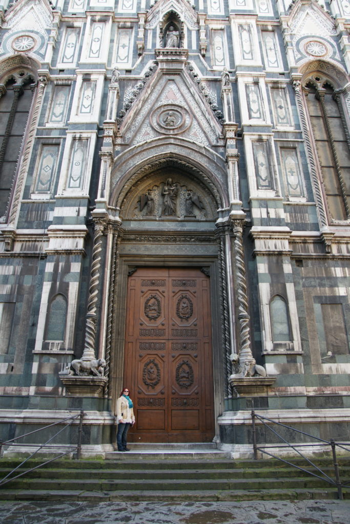 The door of the cathedral. Rather than being built to accommodate giants, we suspect it was built to impress people with the majesty of the structure.