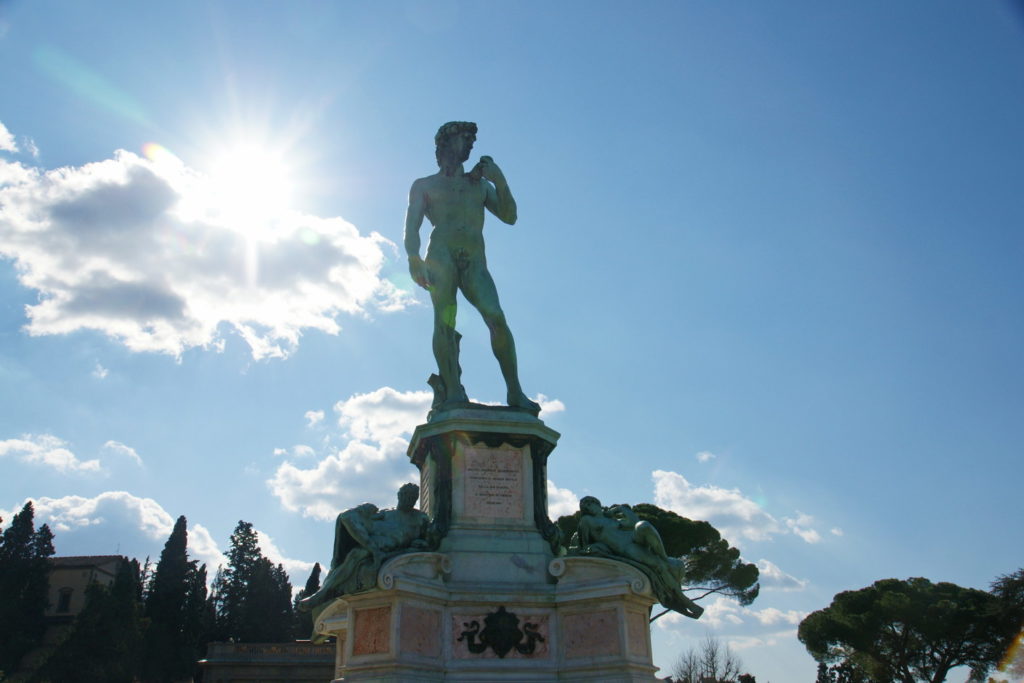 Michelangelo’s David, perhaps the best-known sculpture in the world.
