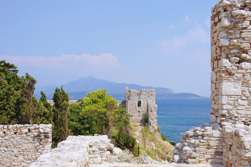 From the castle walls, we can see for miles out over the sea.