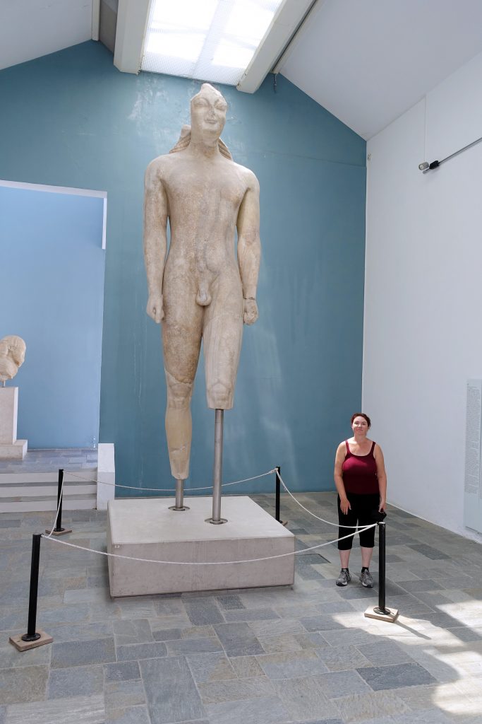 Kouros of Samos stands 5.25 metres tall.