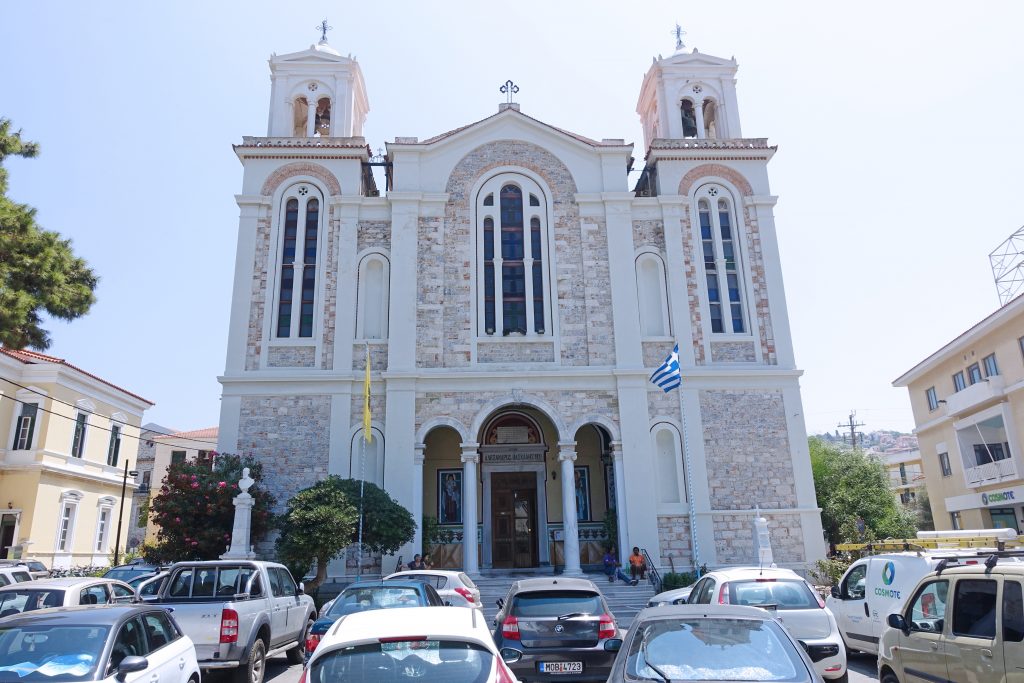 Saint Spyridon Church, a symbol of the union of Samos with Greece.