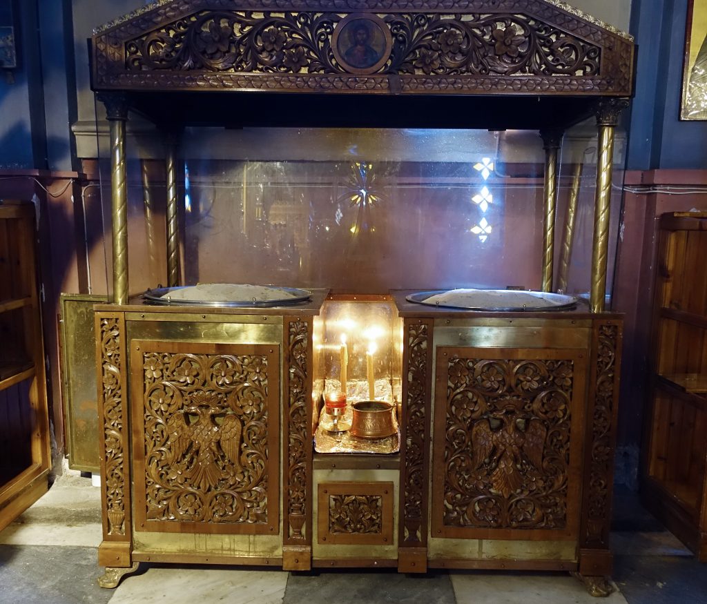 This votive altar has a hood to vent the heat.