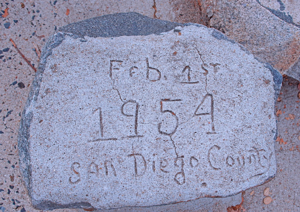 Ancient graffiti on Mt. Helix.