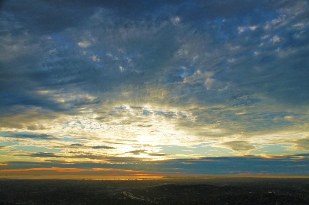 Hints of blue color the clouds.