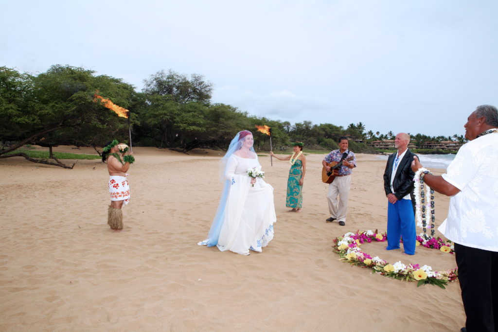Our own private Hawaiian wedding ceremony.