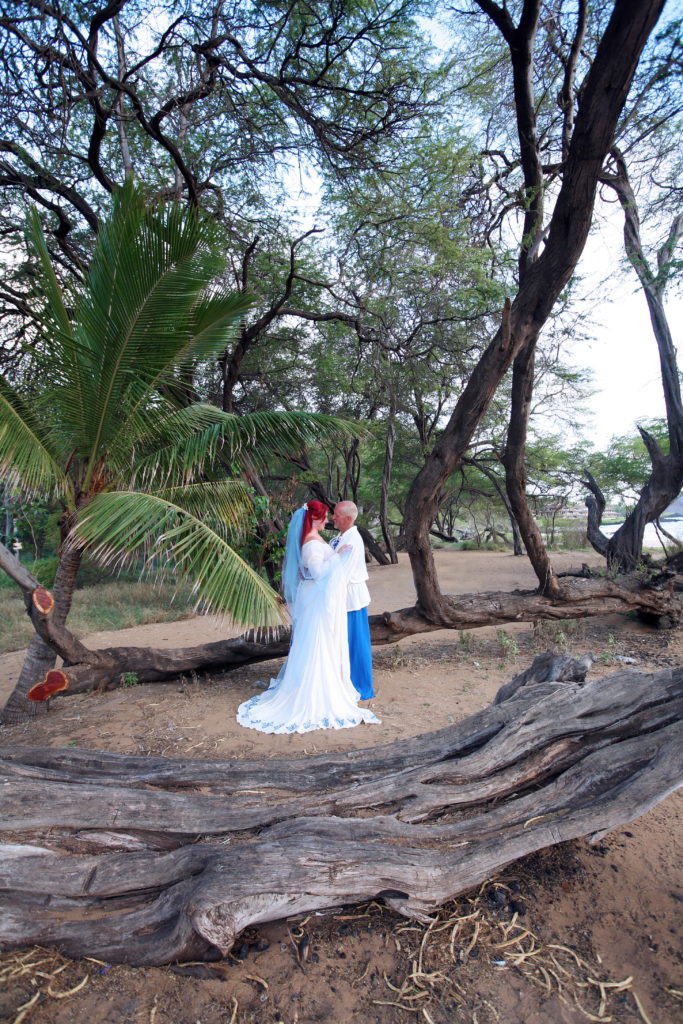 Enjoying the beauty of the Hawaiian tropics and our love.