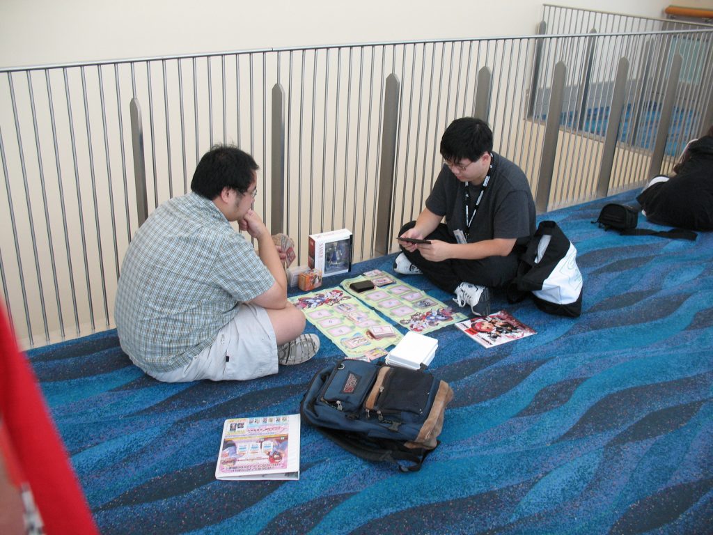 Note the player's concentration.