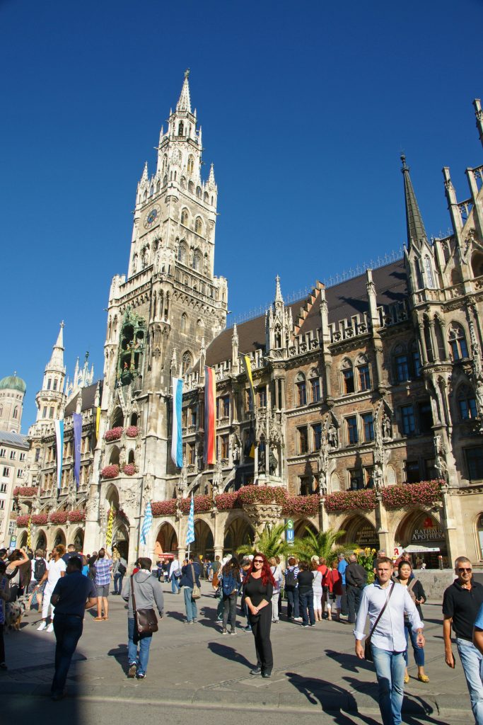 Marienplatz, home to the Rathaus Glockenspiel.