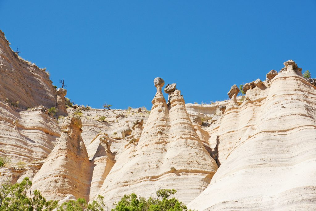 An abundance of tent rocks greets us.