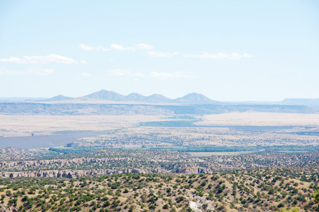 The view from the Pajarito Plateau – beautiful.