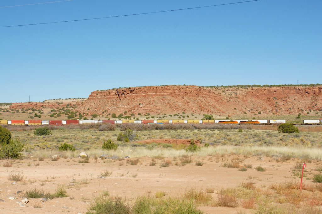 The trains pass slowly and for a loooong time.