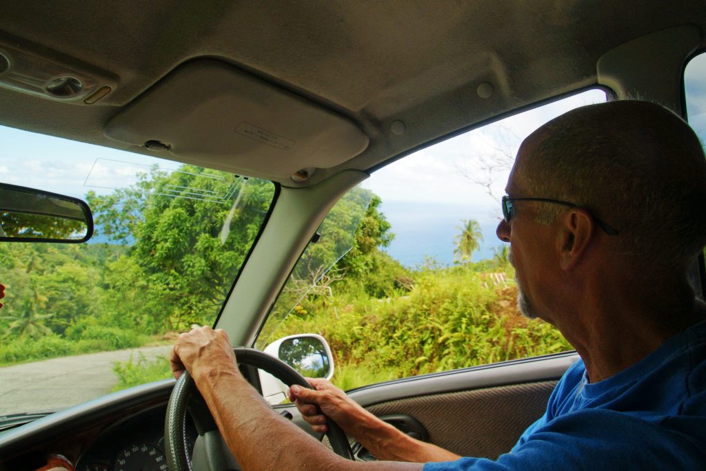 We get to drive on the British side of the road.