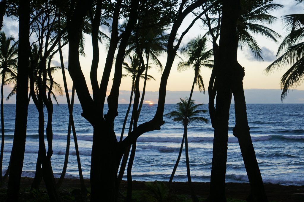 Sunrise over the Caribbean Sea.