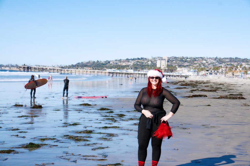 Christmas Day at the beach.