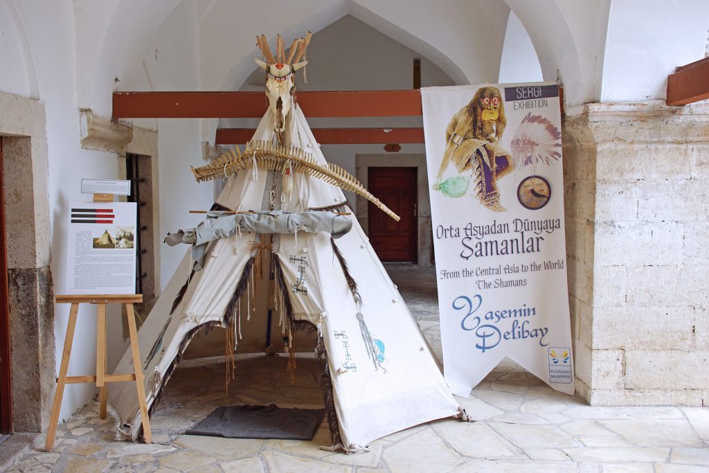 An exhibition of central Asian shamans is advertised, for some reason.