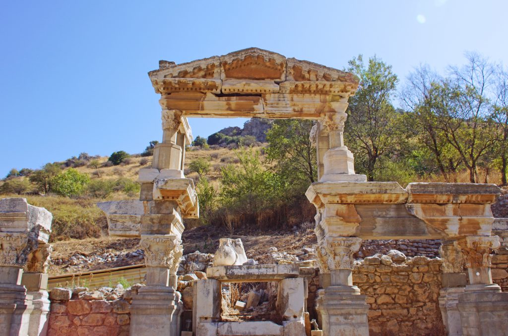 The entrance to Trajan's Fountain.