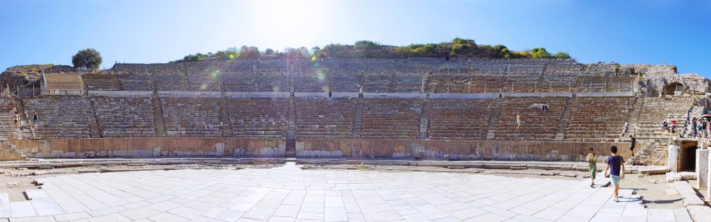 The theatre from the performers perspective.