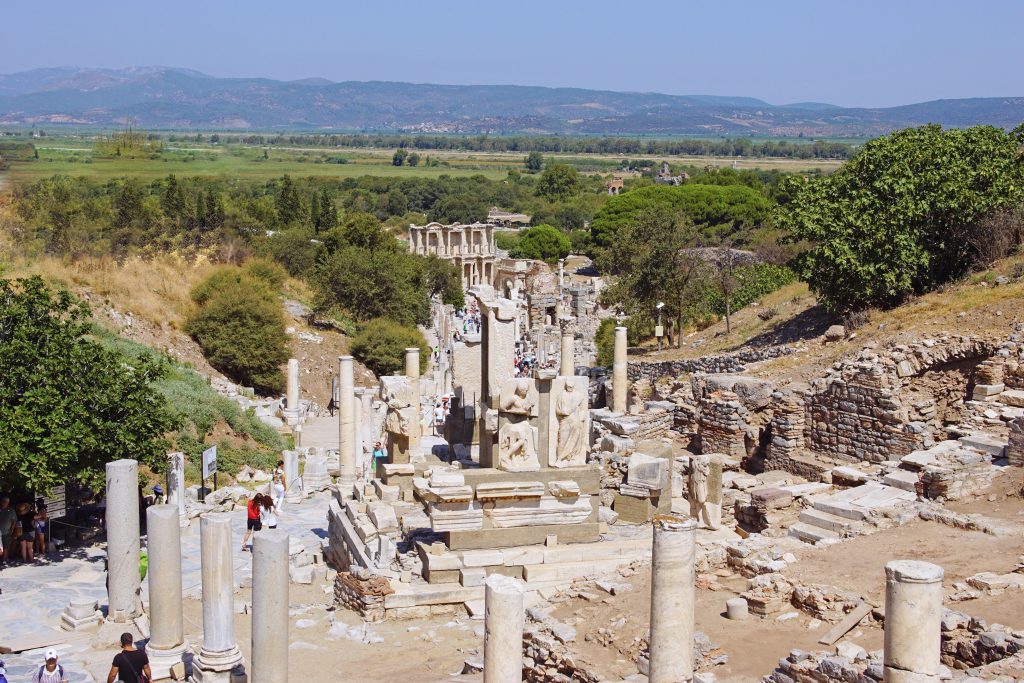 Curetes Street, looking south towards the Celsus Library.