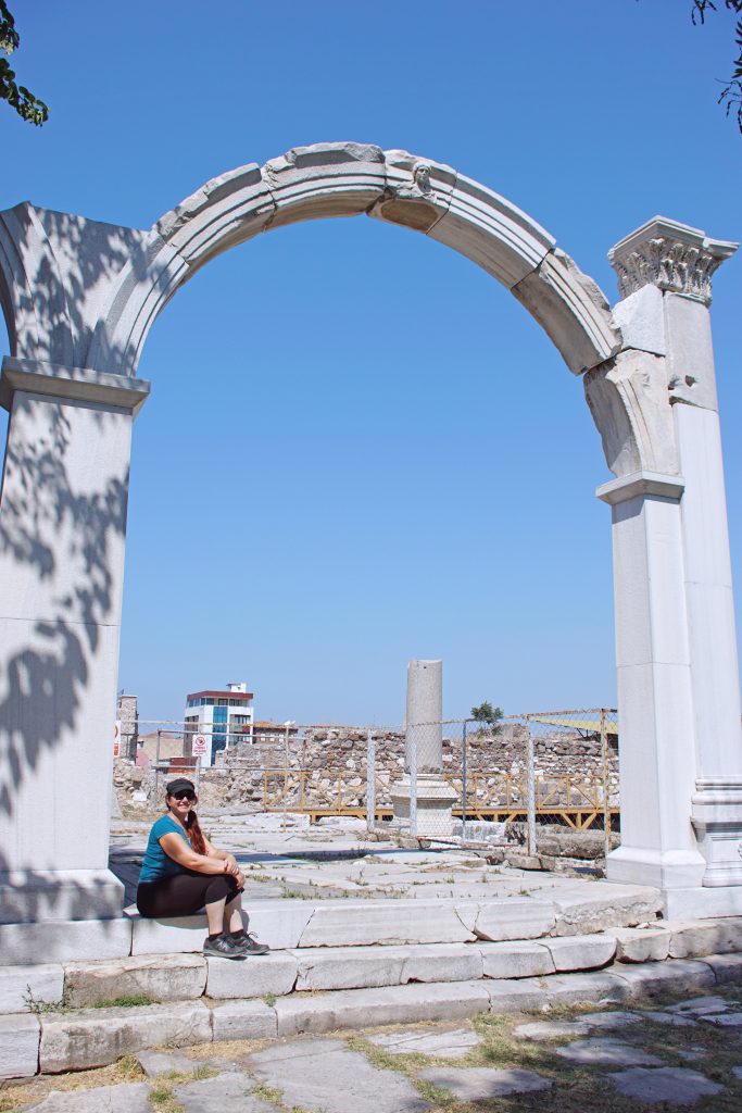 The arch of the West Gate of the Agora.