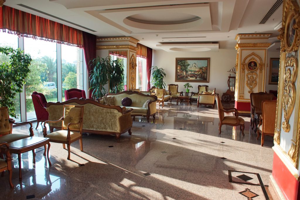 Some of the elegant sitting rooms at the hotel.