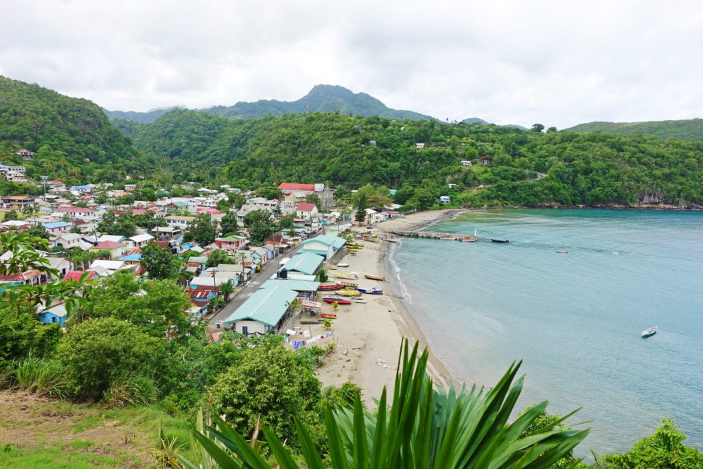 A small village on the road to see the Pitons.