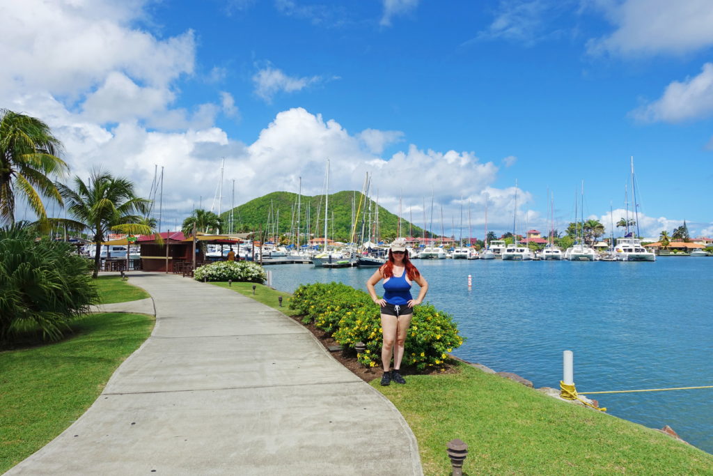 The boardwalk at Rodney Bay. 