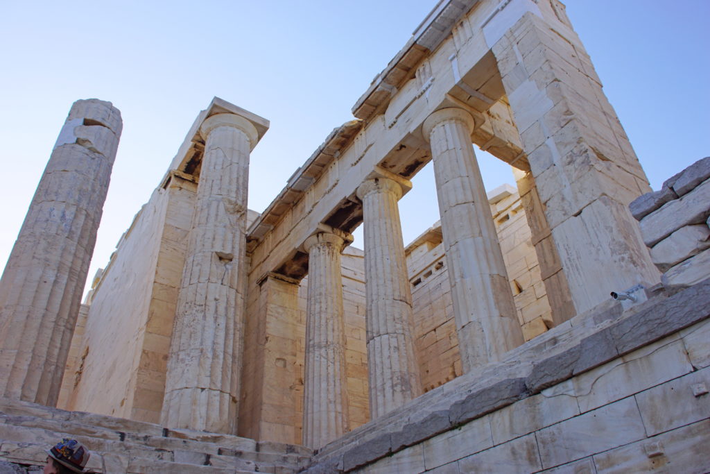 This is what remains of the columns of the Propylaea.