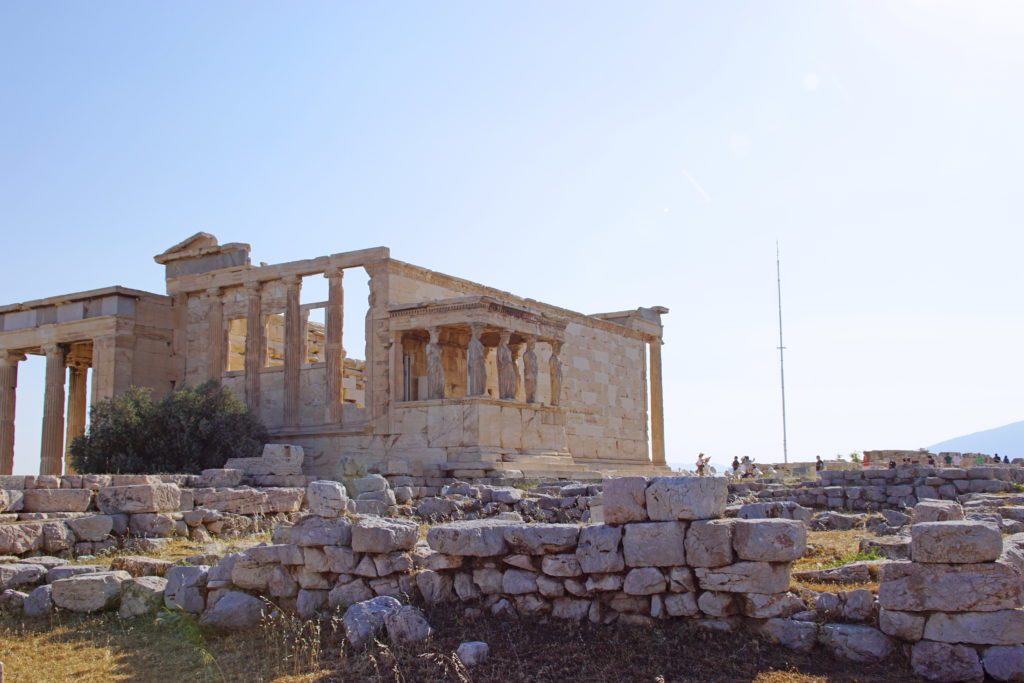 The Erechtheion, showing the Porch of the Caryatids.