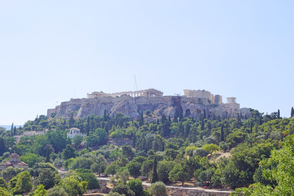 A view of the Acropolis from the east.
