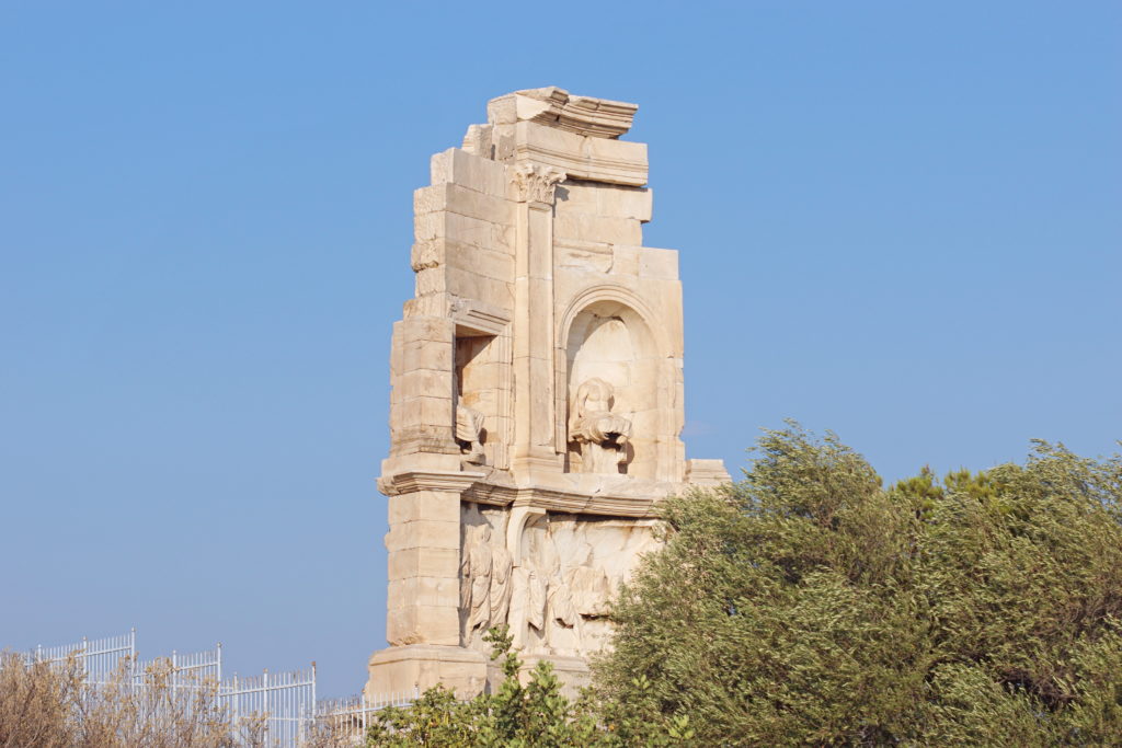 The Philopappos Monument on the Hill of the Muses.